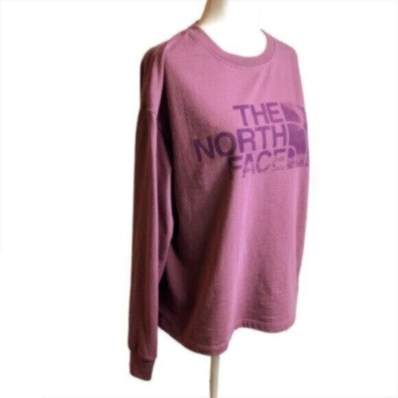 The North Face Mauve Recycled Expedition Long Sleeve Crew Neck Tee Shirt Medium - Picture 3 of 7
